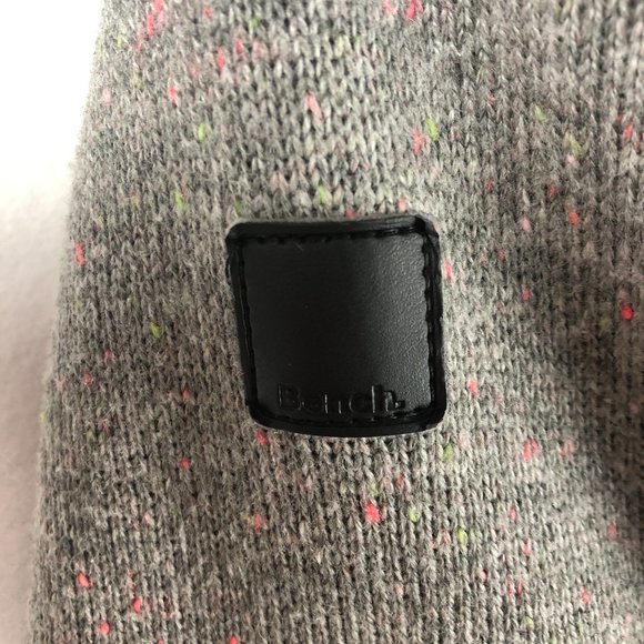 Bench Women's Size Large Grey Fleece Lined Wool Blend Full Zip Knit Jacket - Picture 4 of 10